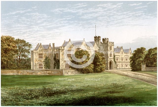 Wytham Abbey, Oxfordshire, home of the Earl of Abingdon, c1880. Artist: Unknown