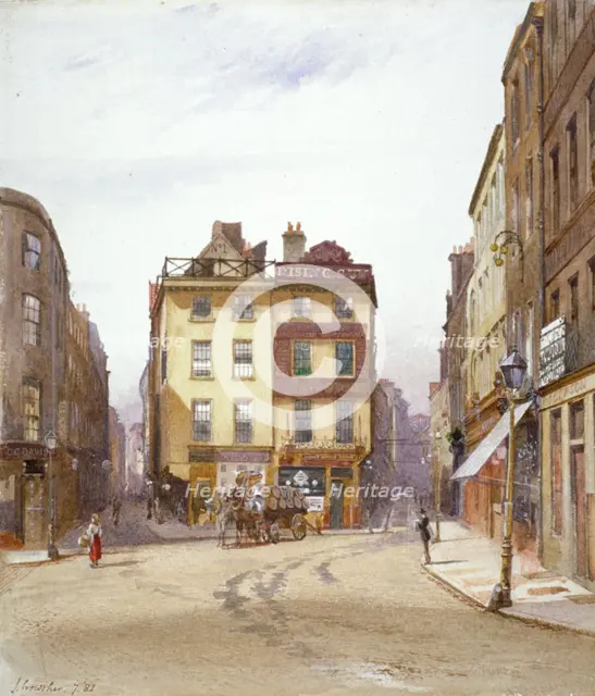 Wych Street and Holywell Street, Westminster, London, 1881. Artist: John Crowther
