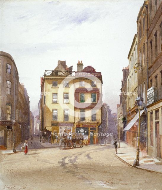Wych Street and Holywell Street, Westminster, London, 1881. Artist: John Crowther