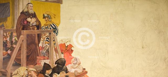 Wycliffe on His Trial, 1893. Creator: Ford Madox Brown.