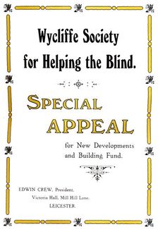 Wycliffe Society for Helping the Blind 1919