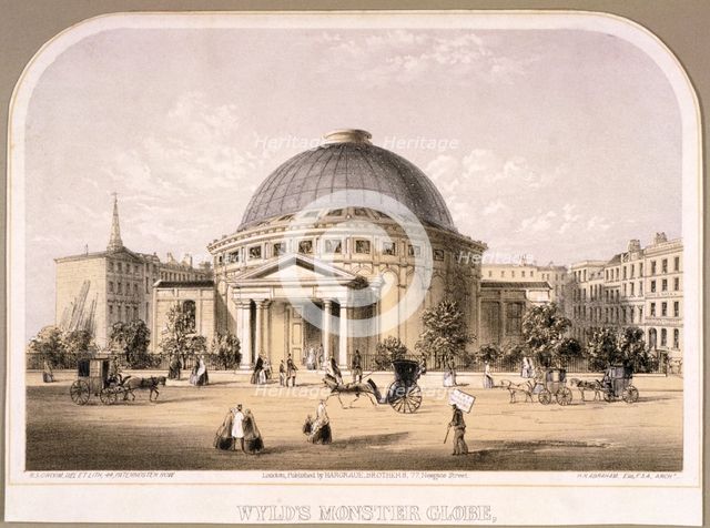 'Wyld's Monster Globe', c1851.  Artist: Robert S Groom