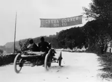 T Thornycroft in a Thornycroft car in a TT race, 1908