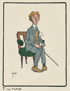 T the Timid 1903. Artist: John Hassall