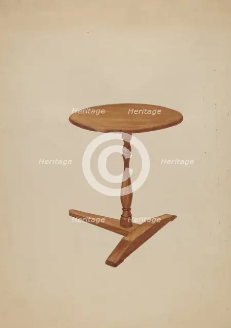 T-base Candle Stand, c. 1936. Creator: Robert Brigadier.