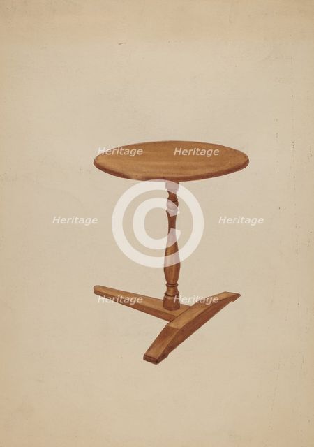 T-base Candle Stand, c. 1936. Creator: Robert Brigadier.