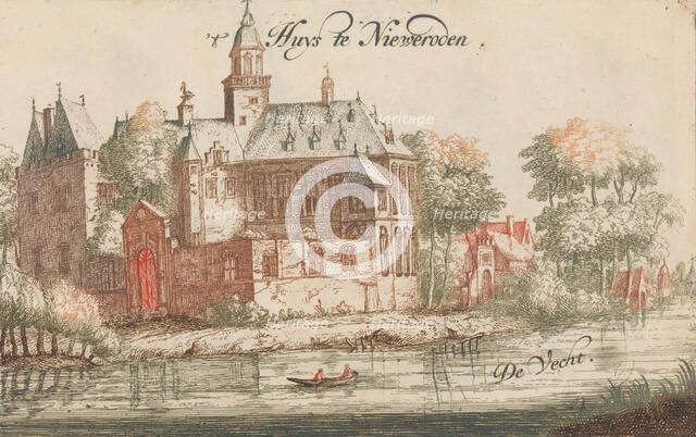 't Huys te Nieweroden', De Vecht' in: Tooneel Der Voornaamste Nederlands Huizen, En Lust ..., n.d.. Creator: Unknown.