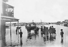 T. Lawless grocery shop on James Street, New Farm, during the 1893 Brisbane floods, 1893. Creator: Unknown