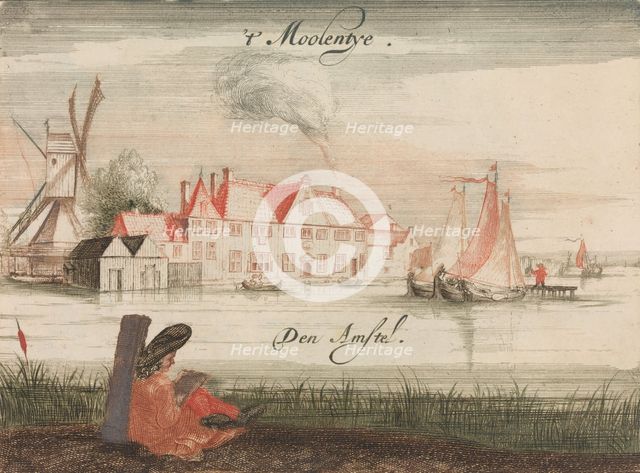 't Moolentye, Den Amstel' in: Tooneel Der Voornaamste Nederlands Huizen, En Lust Hoven, N..., n.d.. Creator: Unknown.