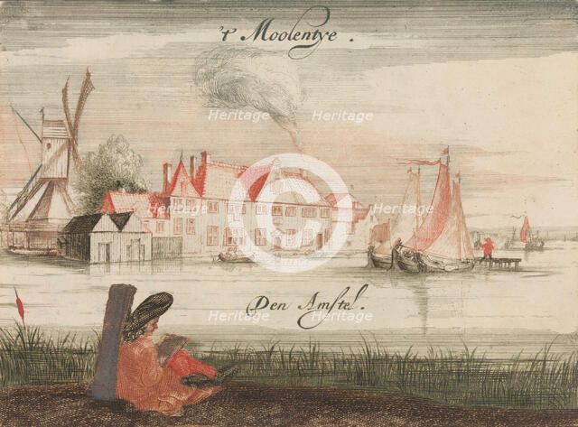 't Moolentye, Den Amstel' in: Tooneel Der Voornaamste Nederlands Huizen, En Lust Hoven, N..., n.d.. Creator: Unknown.