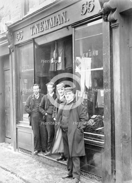 T Newman's clothes shop. Artist: Unknown