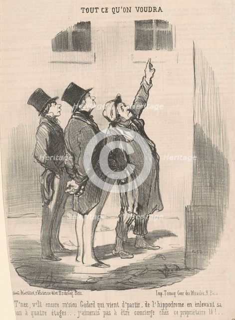 T'nez, v'là encore m'sieu Godard..., 1852. Creator: Honore Daumier.