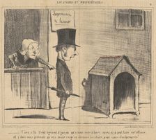 T'nez v'la l'seul logement d'garçon ..., 19th century. Creator: Honore Daumier