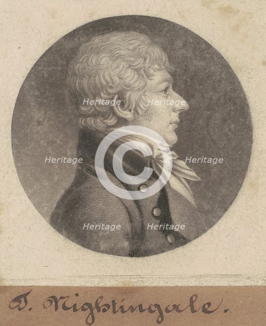 T. Nightingale, 1801. Creator: Charles Balthazar Julien Févret de Saint-Mémin.