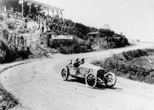 T Pilette in a Mercedes 4.5 litre at the French Grand Prix, Lyons, 1914