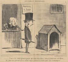 T'nez v'la l'seul logement d'garçon ..., 19th century. Creator: Honore Daumier