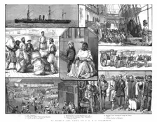 To Bombay and China on a P&O Steamship 1886. Creator: Unknown