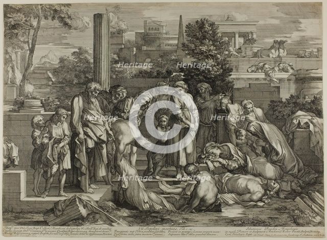 To Bury the Dead, from The Works of Mercy, 1656–57. Creator: Sébastien Bourdon.