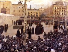 To garotte 1894, oil by Ramon Casas