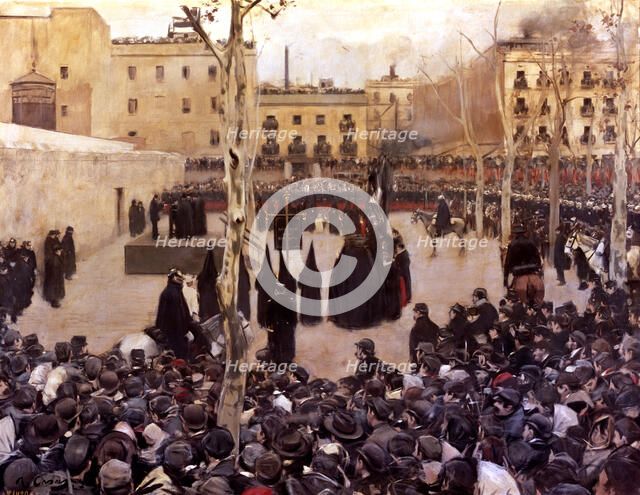 To garotte', 1894, oil by Ramon Casas.