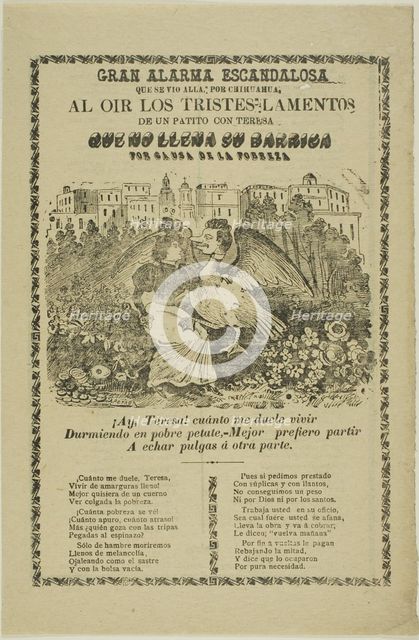 To Hear the Sad Cries of the baby Duck with Teresa, n.d. Creator: José Guadalupe Posada.