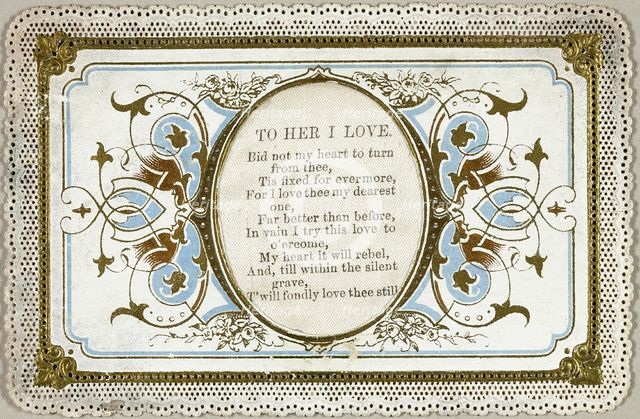 To Her I Love (valentine), 1840/60. Creator: Unknown.