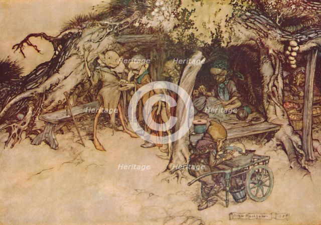 'To Make My Small Elves Coats', 1908, (1923). Artist: Arthur Rackham.