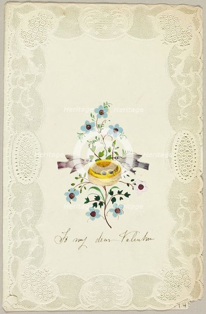 To My Dear Valentine (valentine), c. 1840. Creator: George Kershaw.