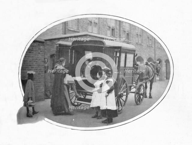 To school by ambulance, London, c1903 (1903). Artist: Unknown.