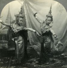To Strange Music Glittering Little Figures Like These Dance in Temples and Palaces in Siam c1930s Creator: Unknown