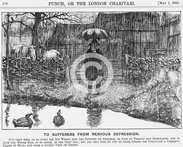 'To Sufferers from Nervous Depression', 1869. Creator: Unknown.
