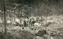 "To The Memory of Brave Men." The Last Stand of Major Wilson on the Shanghai River, 1893, 1900. Creator: Allan Stewart