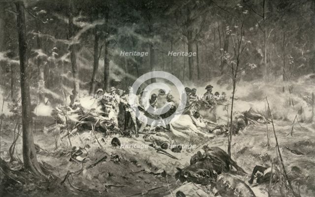 "To The Memory of Brave Men." The Last Stand of Major Wilson on the Shanghai River, 1893, 1900. Creator: Allan Stewart.