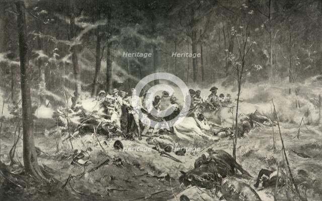 "To The Memory of Brave Men." The Last Stand of Major Wilson on the Shanghai River, 1893, 1900. Creator: Allan Stewart.