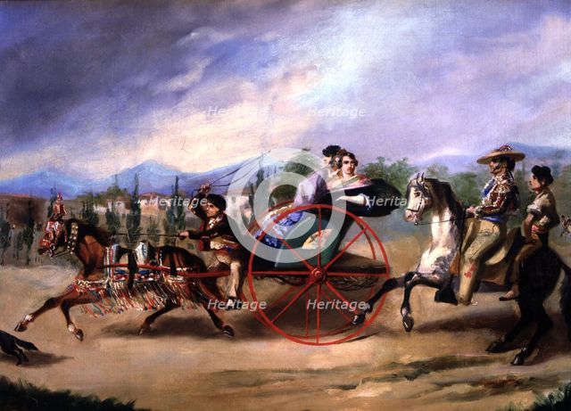  'To the bulls!' Oil by Francisco de Paula Bringas.