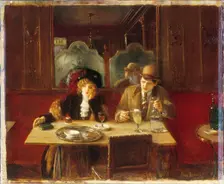 To the cafe says Absinthe, c1909. Creator: Jean Beraud