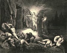 To the gate he came, and with his wand touch'd it c1890. Creator: Gustave Doré