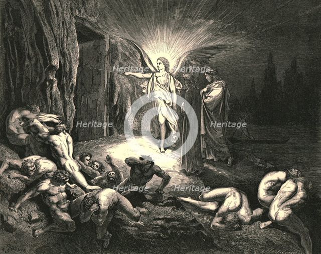 'To the gate he came, and with his wand touch'd it', c1890.  Creator: Gustave Doré.