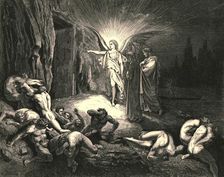 To the gate he came, and with his wand touch'd it c1890. Creator: Gustave Doré