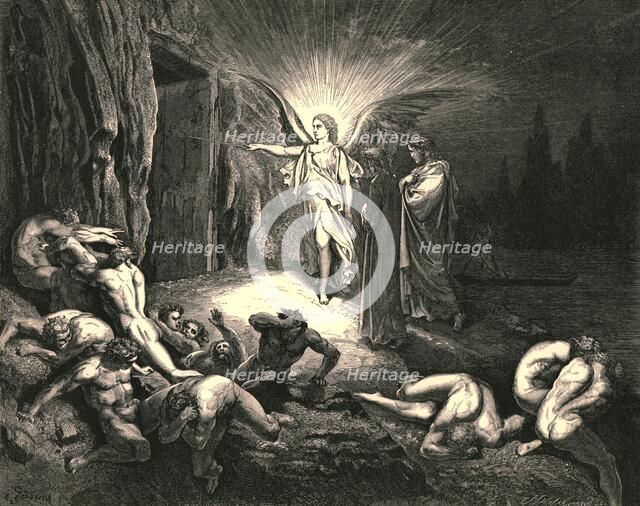 'To the gate he came, and with his wand touch'd it', c1890.  Creator: Gustave Doré.