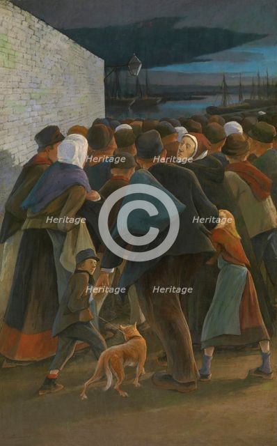 To the Harbour, 1896. Creator: Eugene Laermans.