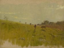 To the Pasture, around 1890-1895. Creator: Ladislav Mednyanszky