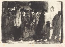 To the True Poor: The Wicked Rich (Aux vrais pauvres: Les mauvais riches), 1894. Creator: Theophile Alexandre Steinlen