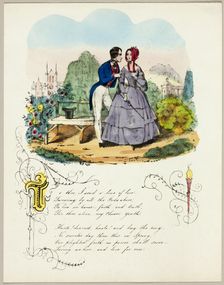To Thee, I Send a Line of Love (valentine), c. 1842. Creator: Unknown