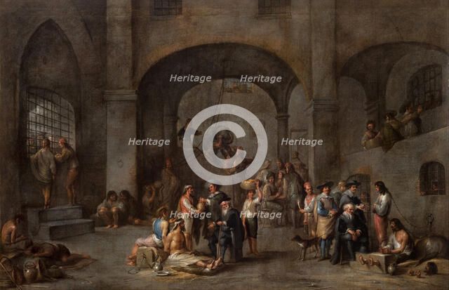 To Visit the Imprisoned, c. 1640. Artist: Wael, Cornelis, de (1592-1667)