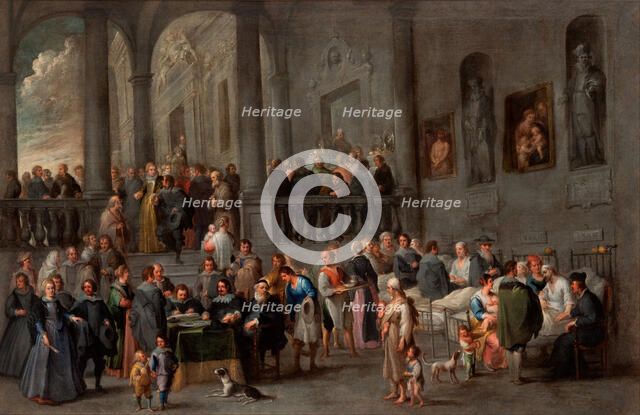 To Visit the Sick, c. 1640. Artist: Wael, Cornelis, de (1592-1667)