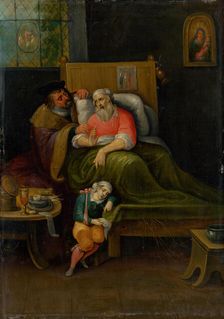 To Visit the Sick (Seven Works of Mercy), c. 1620. Creator: Francken, Frans, the Younger (1581-1642)