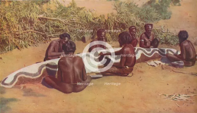 'Totemistic Ritual Among the Australian Blacks', c1935. Artist: Macmillan Publishers.
