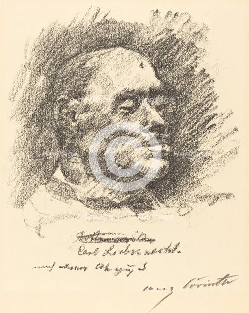 Totenmaske Liebknechts (Liebknecht's Death Mask), 1920. Creator: Lovis Corinth.