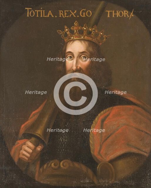 Totila, king of the Ostrogoths, unknown date. Creator: Anon.